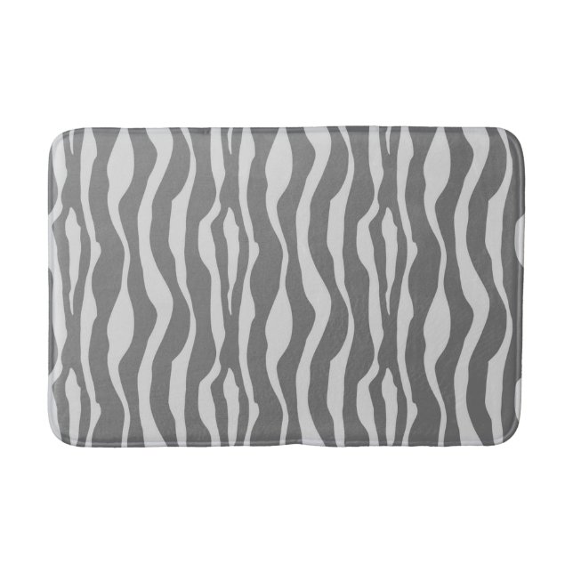 Tapis De Bain Bandes zébrées - Tons gris / gris (Devant)