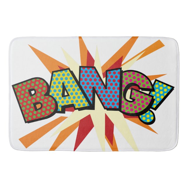 Tapis De Bain BANG Fun Retro Comédie Livre Pop Art (Devant)