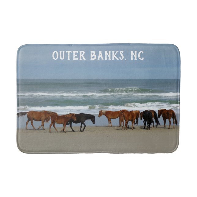 Tapis De Bain Banques extérieures de Chevaux sauvages OBX Caroli (Devant)