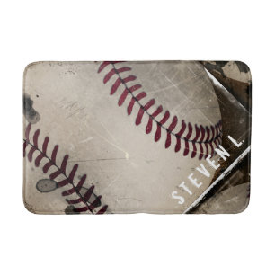Tapis De Bain Base-ball grunge frais personnalisé