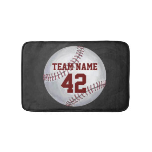 Tapis De Bain Baseball avec nom et numéro