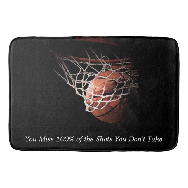 Tapis De Bain Basket-ball de devis motivationnel (Devant)