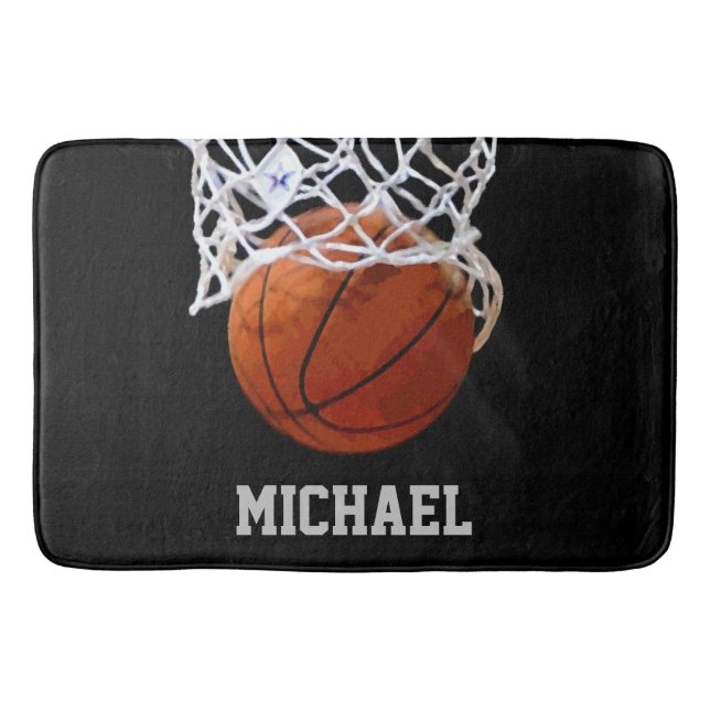 Tapis De Bain Basket-ball Votre nom (Devant)