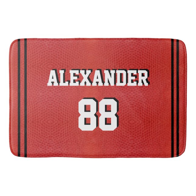 Tapis De Bain Basketball Sports Team nom personnalisé numéro de  (Devant)