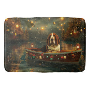 Tapis De Bain Basset Hound Noël Festive Voyage