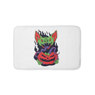 Tapis De Bain Bat Halloween - Scandale Vampire Citrouille Hallow
