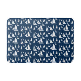 Tapis De Bain Bateaux à voile Bleu marine