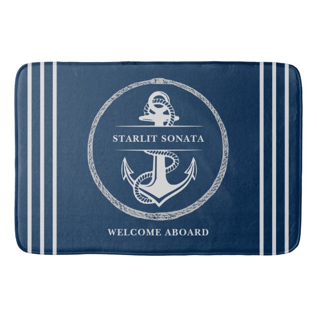 Tapis De Bain Bateaux Nautiques Personnalisés Mat (Devant)