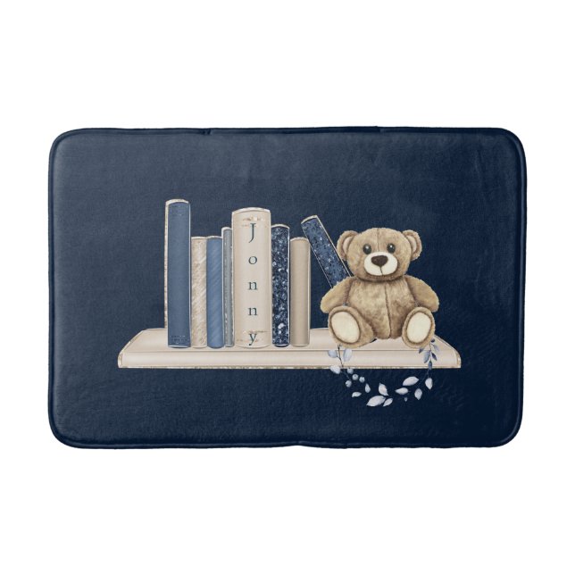 Tapis De Bain Bath Mat Boy's Books et Teddy Bear Opt 2 (Devant)