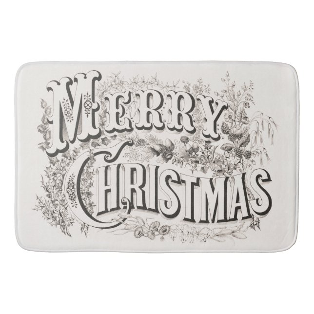 TAPIS DE BAIN BATH MAT : JEUNE ILLUSTRATION DE NOËL (Devant)