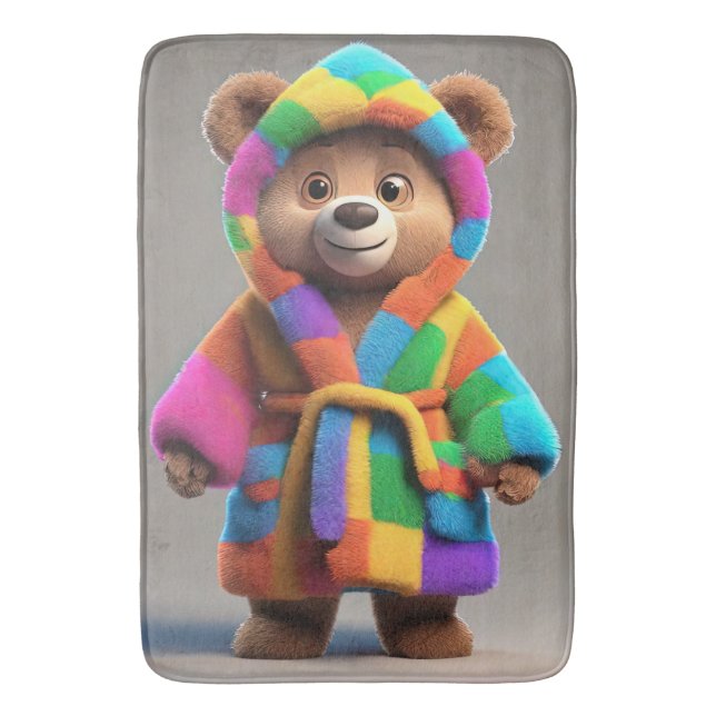 Tapis De Bain Bear in a colorful robe (devant Vertical)