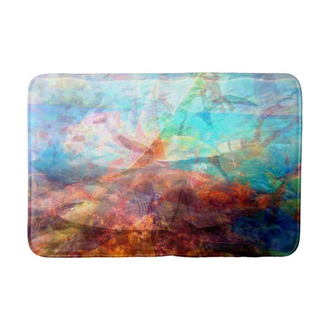 Tapis De Bain Beau Art Sous-Marin Inspirant (Devant)