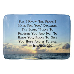 TAPIS DE BAIN BEAU JEREMIAH 29:11 SCRIPTURE VERSE