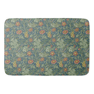 Tapis De Bain Beau motif floral William Morris Vert rose