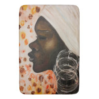 Beauté Africaine Jolie femme Bath Mat