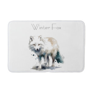 Tapis De Bain Beauté de l'Arctique : Coutume de Fox d'hiver