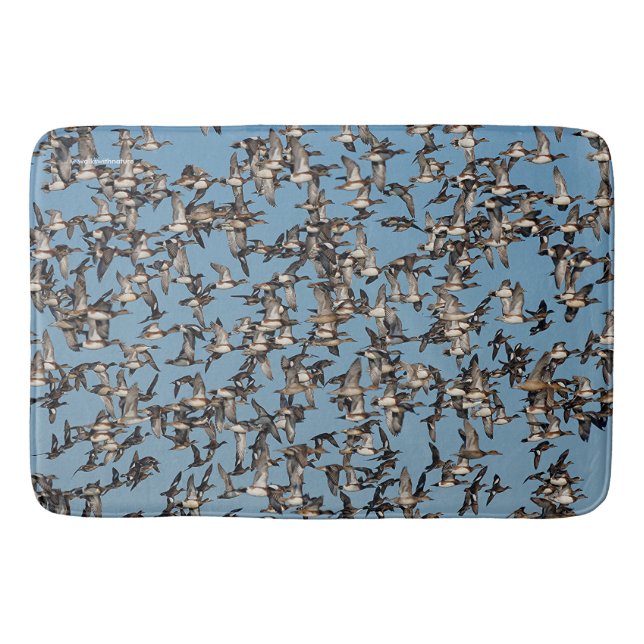 Tapis De Bain Beaux canards d'hiver en vol (Devant)