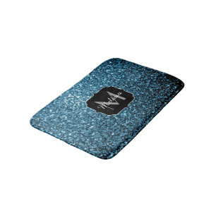 Tapis De Bain Bébé bleu clair faux parties scintillant scintille