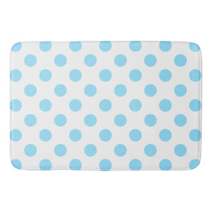 Tapis De Bain Bébé pois bleu et blanc