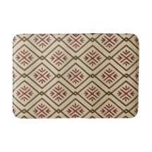 Tapis de bain beige et marron