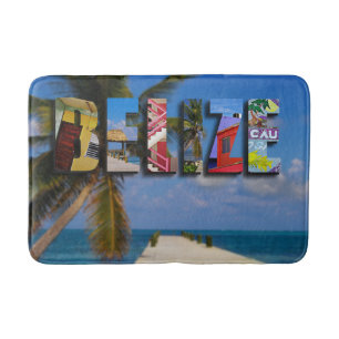 Tapis De Bain Belize Tropical Beach Blue Ocean Travel Photo