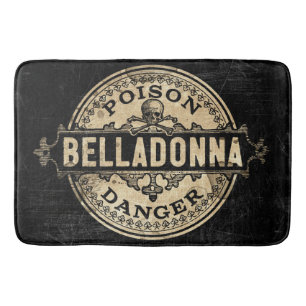 Tapis De Bain Belladonna Vintage Style Poison Étiquette