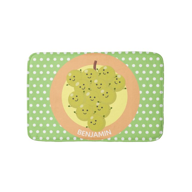 Tapis De Bain Belle bande de raisins amusante illustration (Devant)