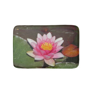 Tapis De Bain Belle Eau Rose Lumineux Lily Flower Photo
