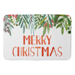 Tapis De Bain Belle "Joyeux Noël" Berry et Branches