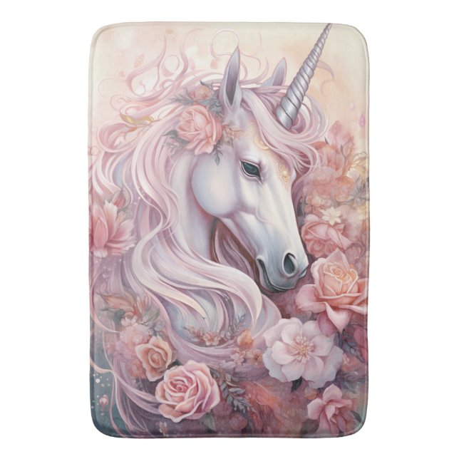 Tapis De Bain Belle licorne (devant Vertical)