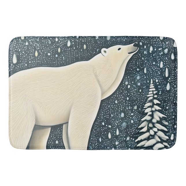 Tapis De Bain Belle Ours Polaire Artique (Devant)