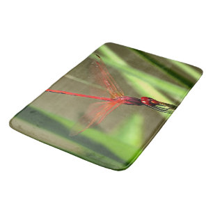 Tapis De Bain Belle peinture acrylique de libellule de fût