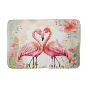 Tapis De Bain Belle plage rose flamingo