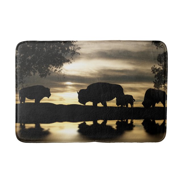 Tapis De Bain Belle salle de bain du sud-ouest avec Buffaloes (Devant)