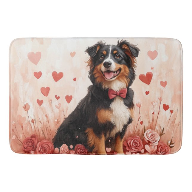 Tapis De Bain Berger australien avec Rose - Saint Valentin (Devant)