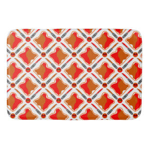 Tapis De Bain Beurre d'arachide et confiture de fraise en mousse