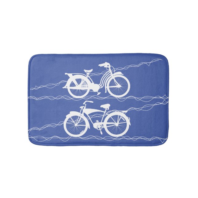 Tapis De Bain Bicyclette Bain blanc Mat (Devant)