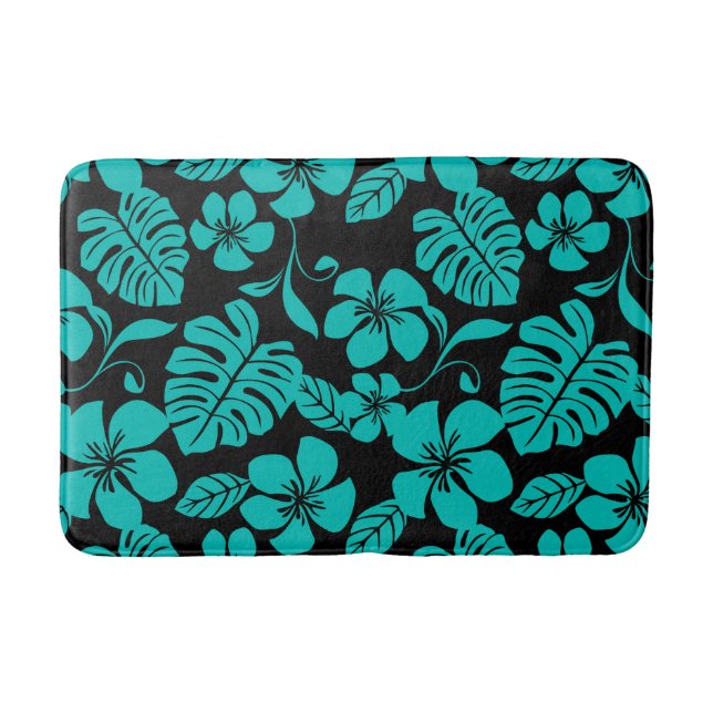 TAPIS DE BAIN BIKINI ROSE (NOIR/TURQUOISE) (Devant)