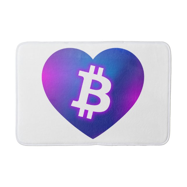 Tapis De Bain Bitcoin B dans le coeur (Devant)