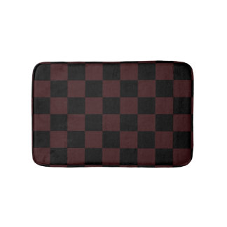 Tapis De Bain Black and Brown Checkered Bath Mat