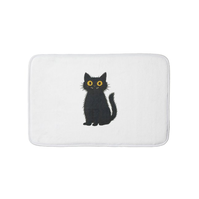 Tapis De Bain Black Cat Magic - Jolie Halloween & Mystic Cat Art (Devant)