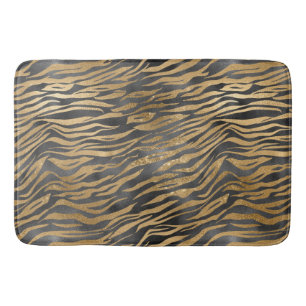 Tapis De Bain Black Glitz Gold Poster de animal
