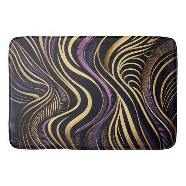 Tapis De Bain Black gold Artemis Zebra (Devant)