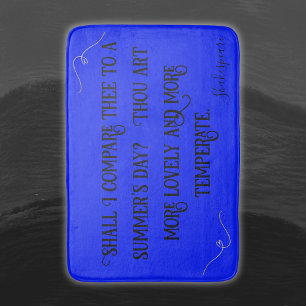 Tapis De Bain Black on Blue Shakespeare Dois-Je Comparer..  