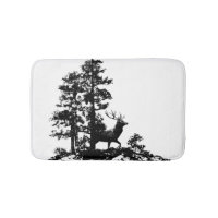 Black White Stade Deer Animal Nature art