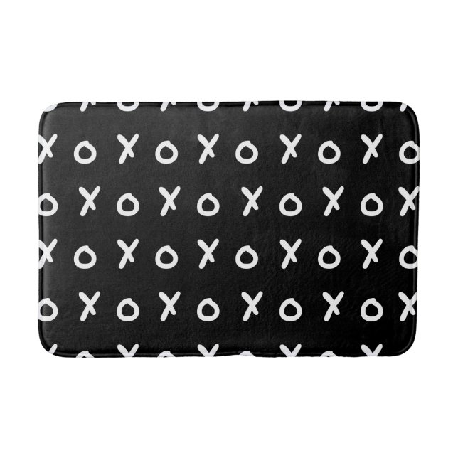 Tapis De Bain Black & White X O XO X&O's Trendy Cute (Devant)