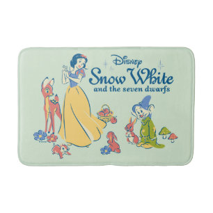 Tapis De Bain Blanche neige et Dopey avec ses amis