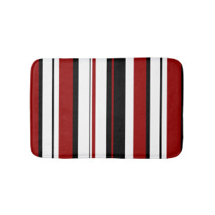Tapis De Bain Blancs rouges noirs