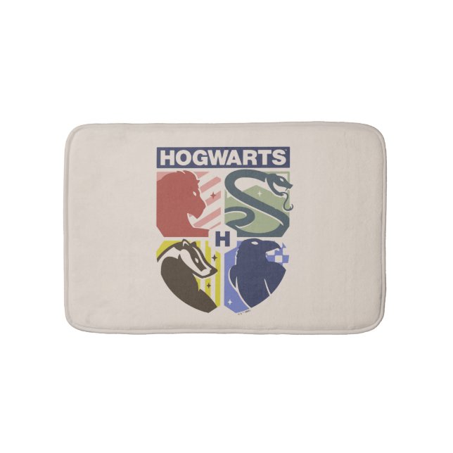 Tapis De Bain Blason timbré vintage HOGWARTS™ (Devant)