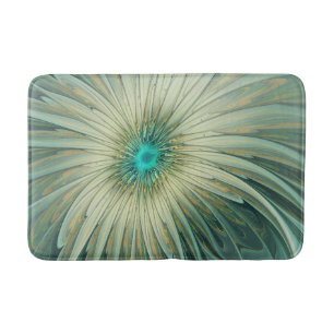 Tapis De Bain Blé Turquoise Fleur d'Imaginaire Abstrait moderne